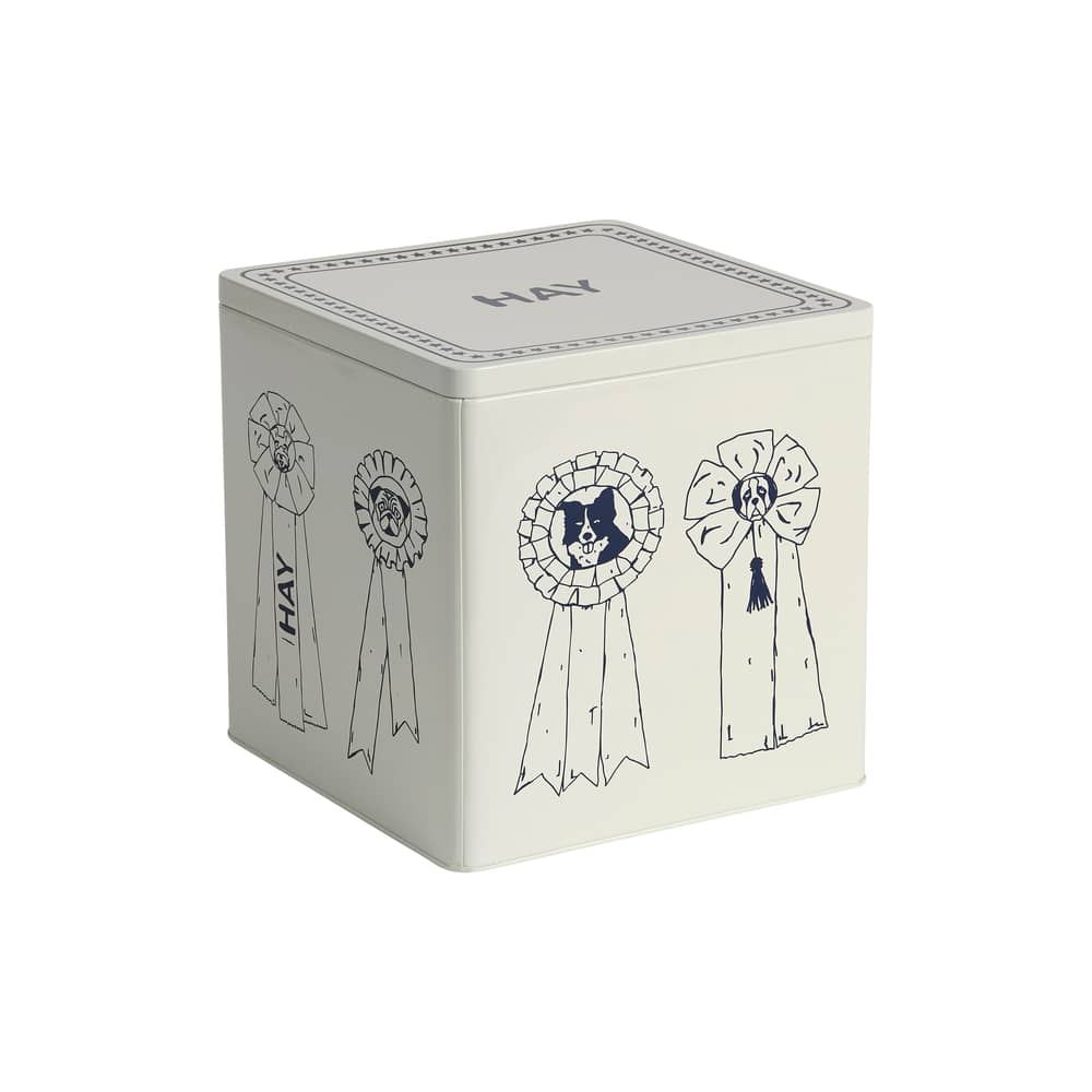Boîte à croquette  métal bleu / Pour chien - Hay - Blanc & bleu - Fer blanc