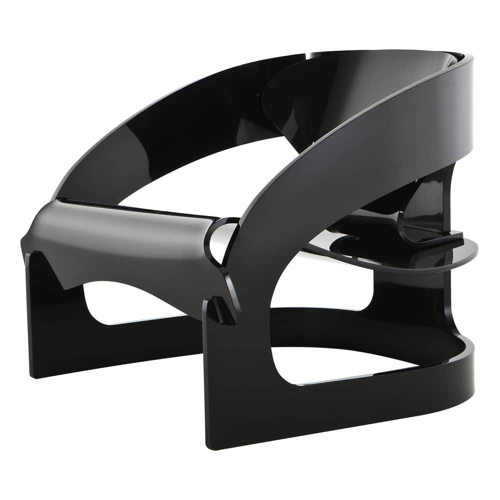 Poltrona 4801 materiale plastico nero by Joe Colombo - Edizione limitata e numerata - Kartell - Nero - PMMA