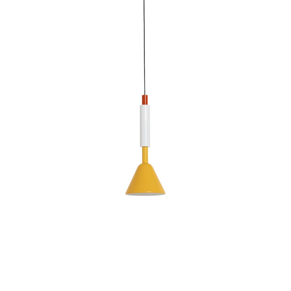 Suspension Pyl métal multicolore / Ø 21,6 x H 54 cm - Orientable - Petite Friture - Multicolore - Acier peint, Verre pressé