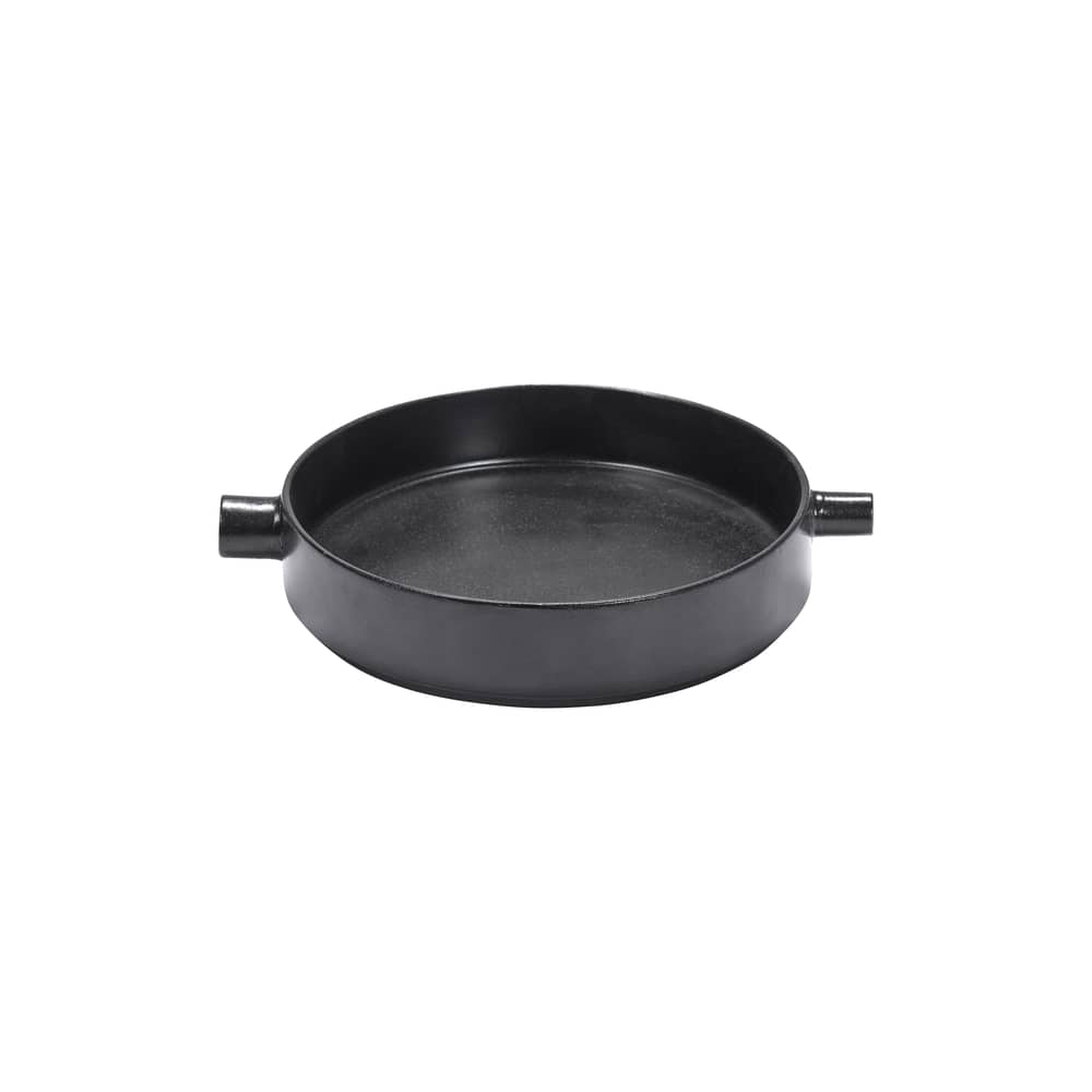 FCK Small Baking dish ceramic black / Ø 25 x H 5.3 cm - Serax - Black & White - Enamelled sandstone