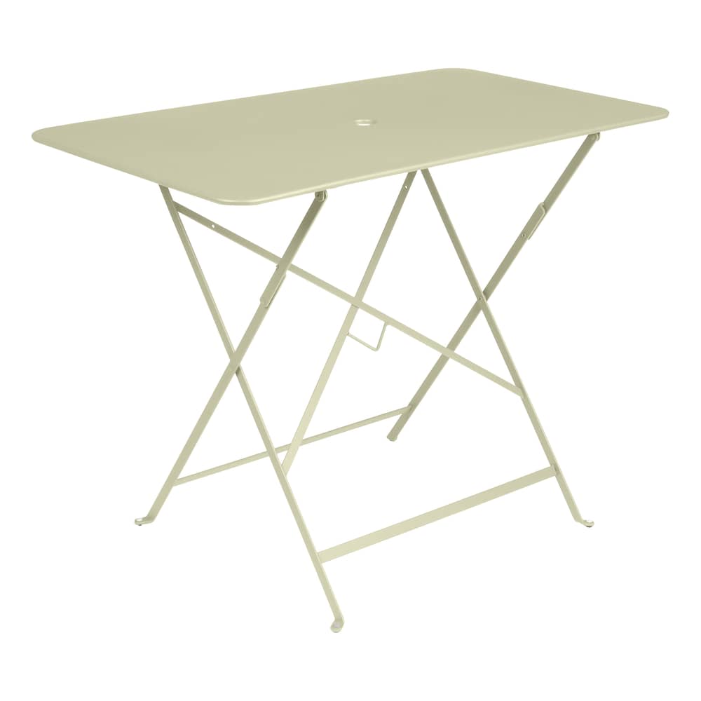 Bistro Foldable table metal green 97 x 57 cm - 4 people - Umbrella Hole - Fermob - Linden - Painted steel