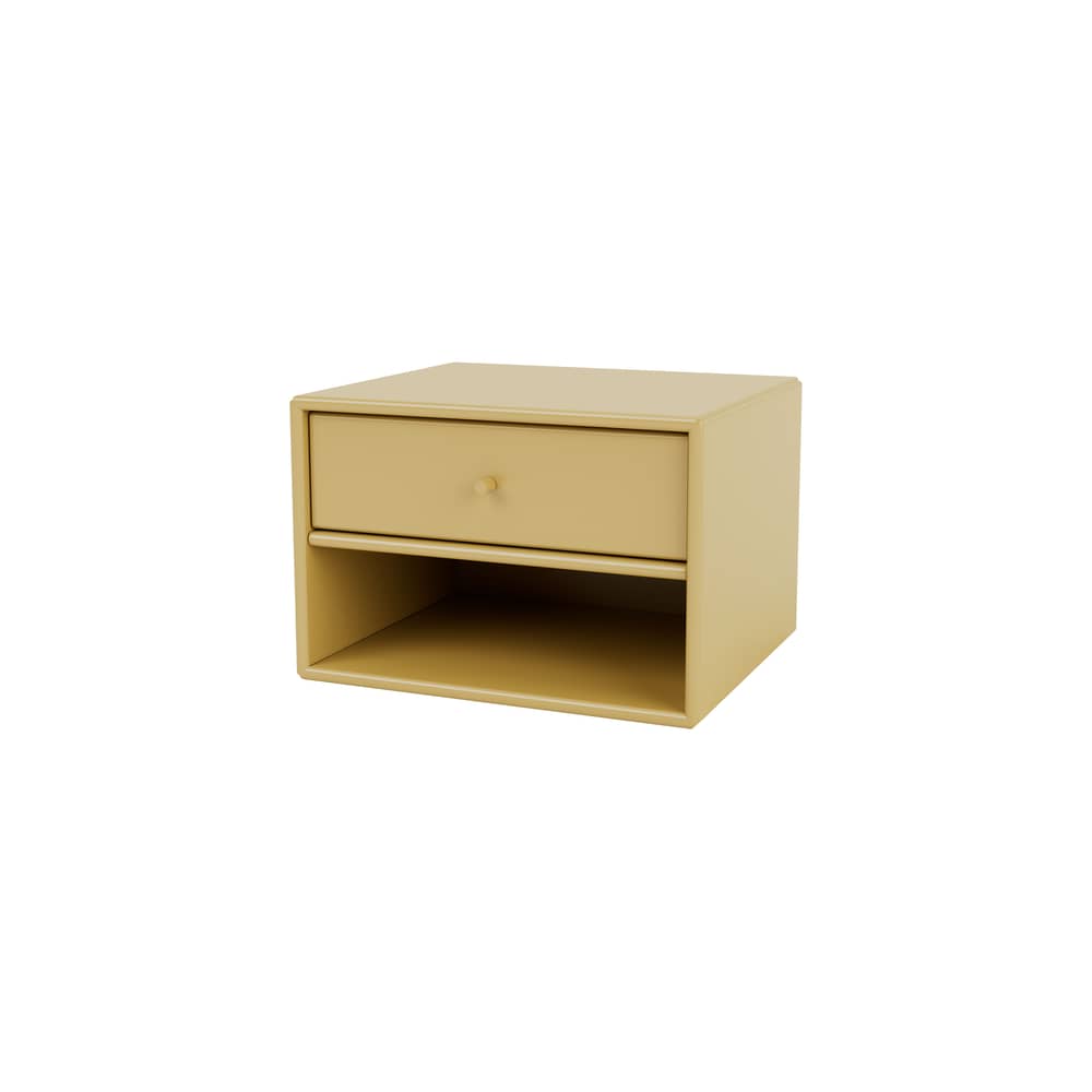 Wandmontierter Nachttisch Dash holz gelb / Konsole - L 35,4 x T 30 x H 24 cm - MONTANA - Kümmel 157 - lackierte Holzfaserplatte