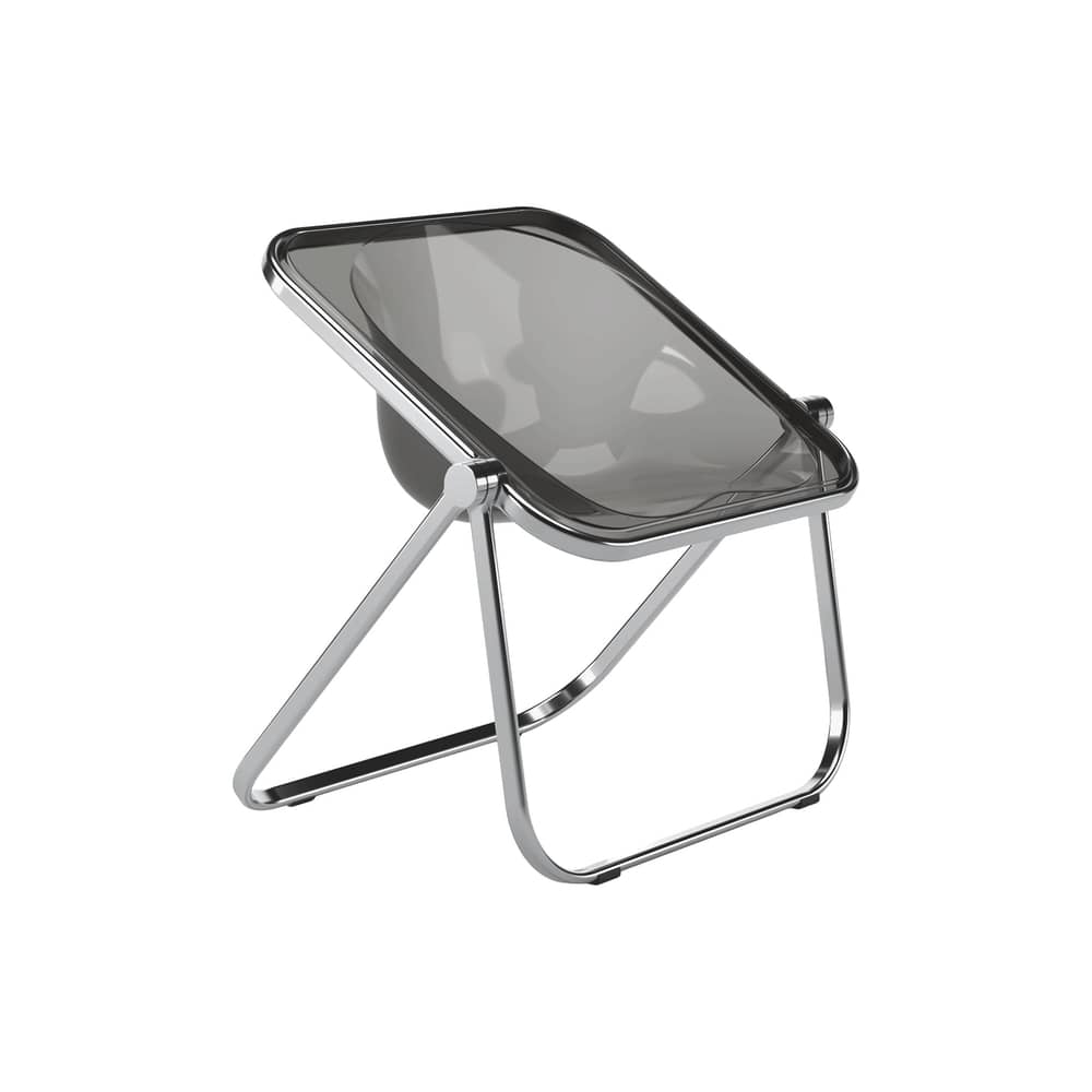 Fauteuil pliant Plona / Giancarlo Piretti, 1970 - ANONIMA CASTELLI - Fumé - Aluminium poli, Plexiglas