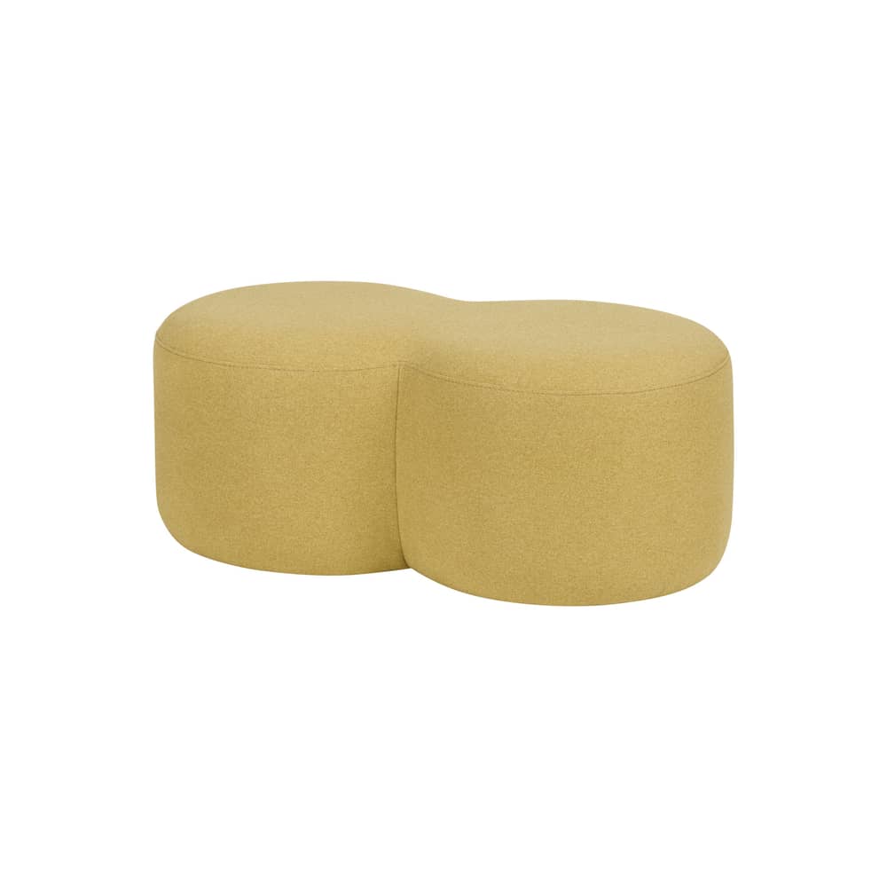 Pouf Umbo / 88 x 50 x H 36,5 cm - NOO.MA - Poire jaune -  Ouate, Aggloméré, Mousse, Tissu