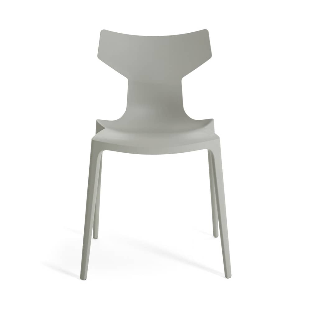 Stapelbarer Stuhl Re-Chair plastikmaterial grau / Recyceltes Material - Kartell - Grau - Recyceltes thermoplast. Technopolymer