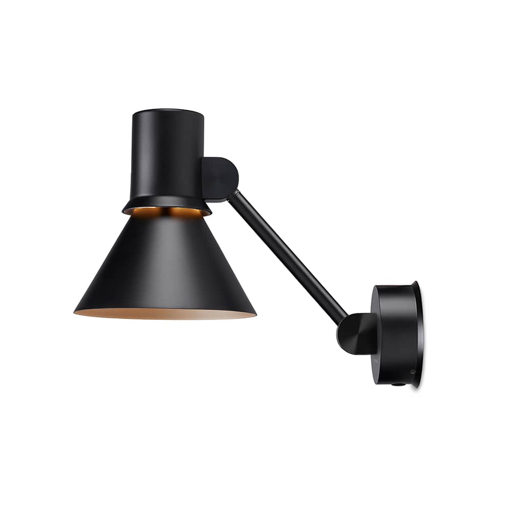 Type 80 W2 Wall light metal black / Articulated arm - Wall connection - Anglepoise - Black - Aluminium, Cast iron, Steel
