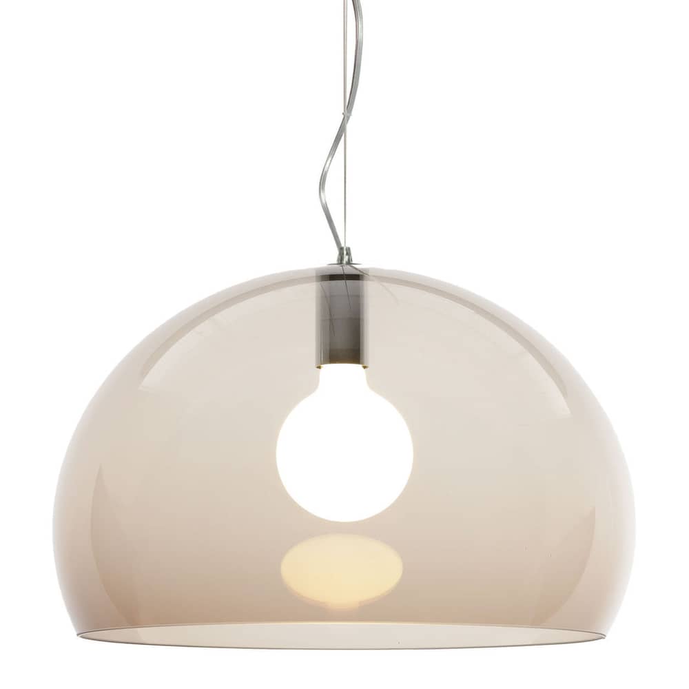 FL/Y Pendant plastic material brown / Ø 52 cm - Recycled PMMA - Kartell - Cola - Recycled PMMA