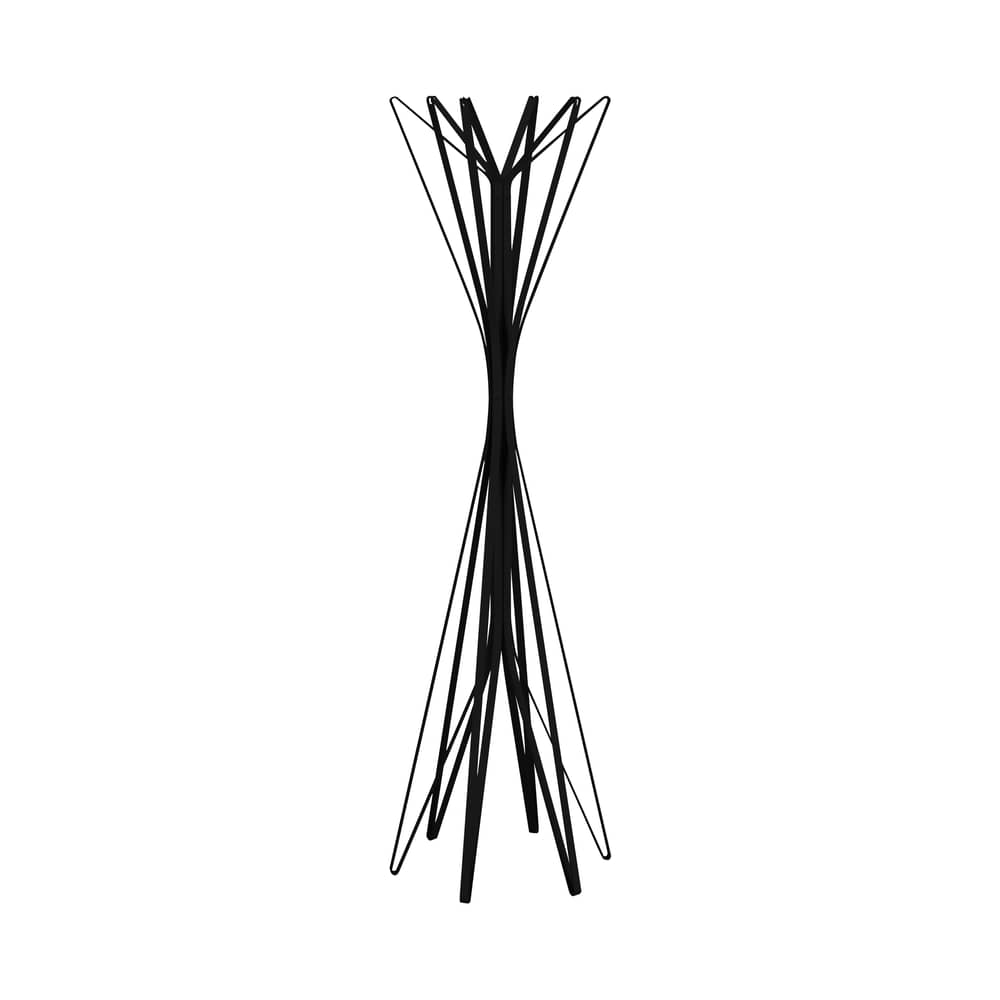 Portemanteau sur pied Aster métal noir / 6 branches - Zanotta - Noir - Acier laqué