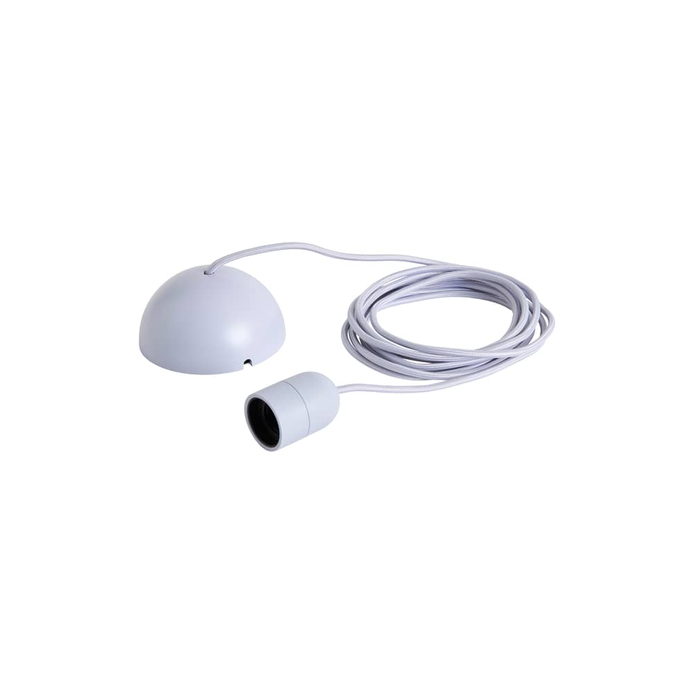 Sistema di sospensione elettrica Common tessuto viola / Set di cavi in tessuto da 4 metri, rosa, Presa E27 - Hay - Pastello Lillà - ABS, policarbonato, Tessuto