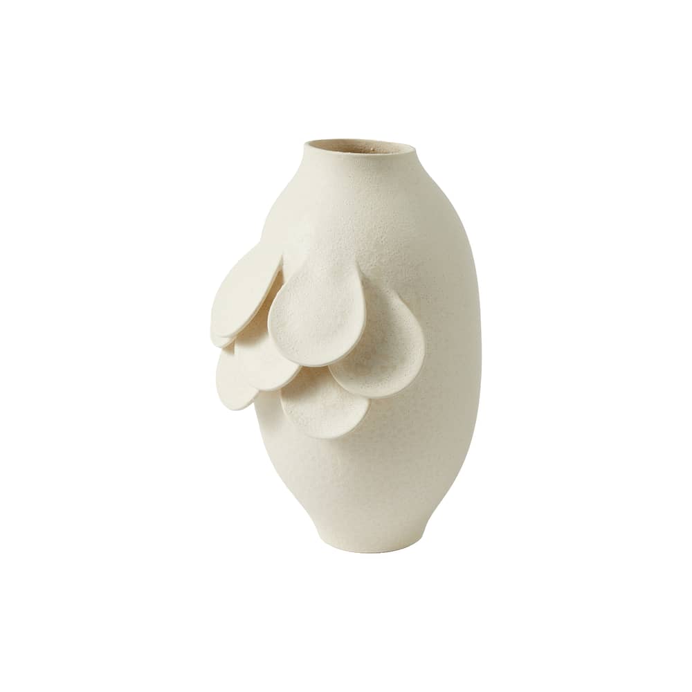 Vase Quillie medium céramique beige / Ø 25 x H 45 cm - POLSPOTTEN - Beige - Céramique