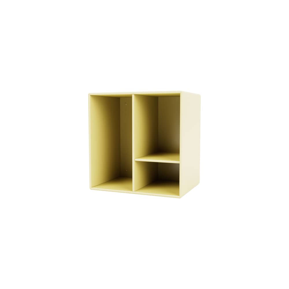 Montana Mini 1002 Wall storage wood yellow / 3 compartments - 35 x 35 x D 25 cm - MONTANA - Chamomile 159 - Lacquered MDF
