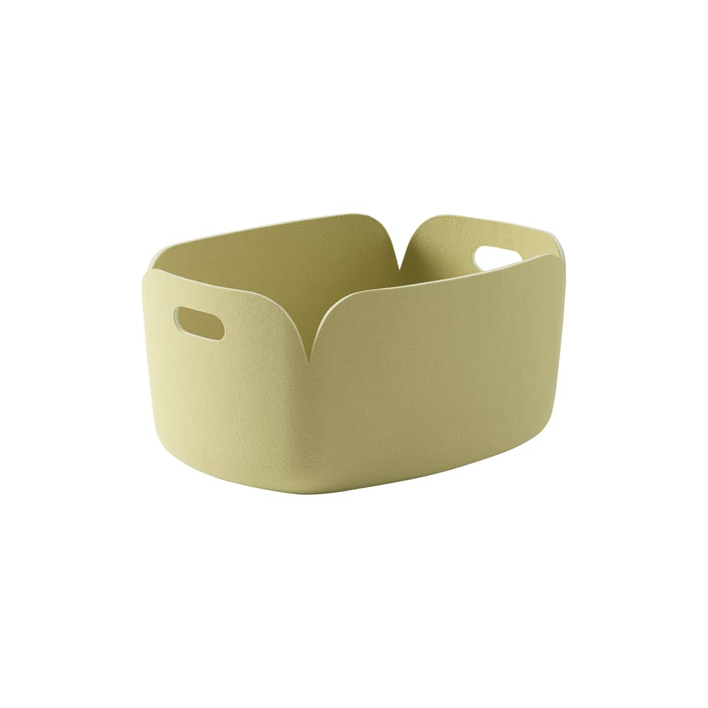 Cestino Restore tessuto verde / 35 x 48 cm - Feltro riciclato - Muuto - Verde beige - Feltro riciclato