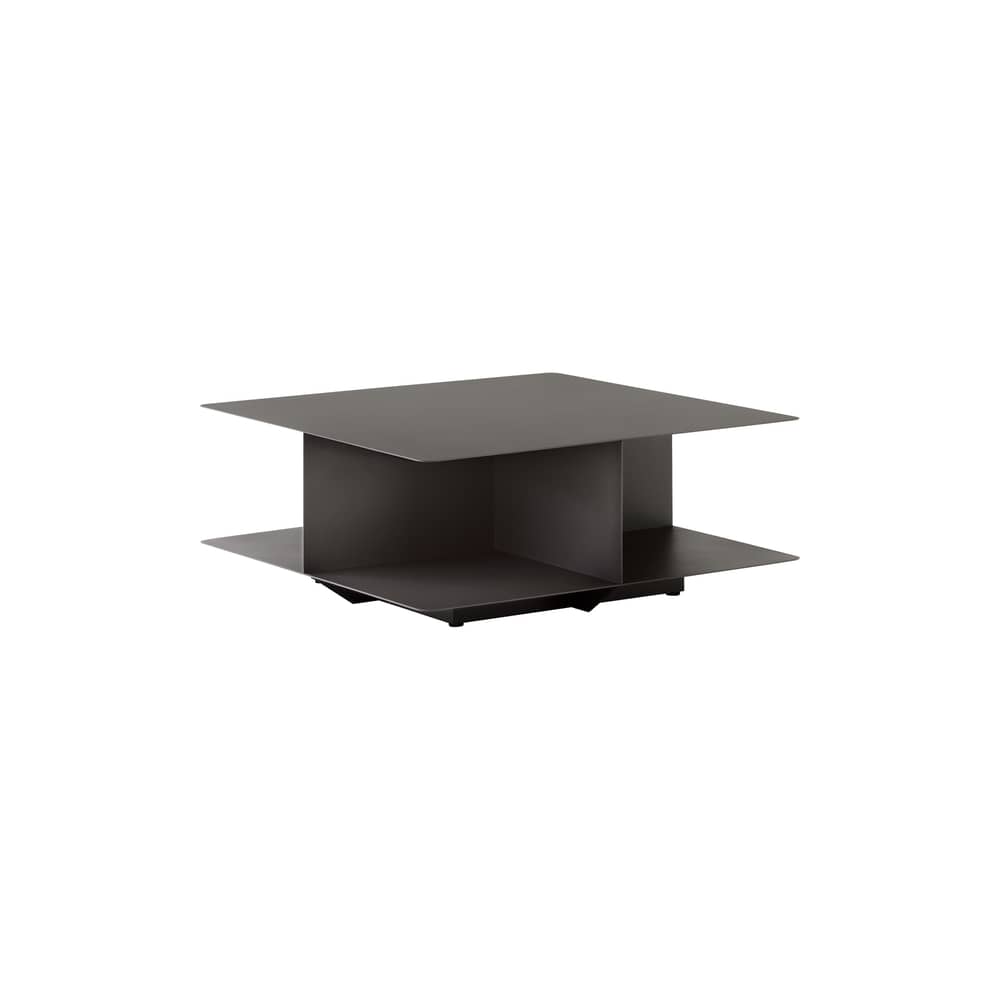 Develius EV3 Coffee table metal grey / 89 x 89 cm - &tradition - Stone Grey - Powder coated steel