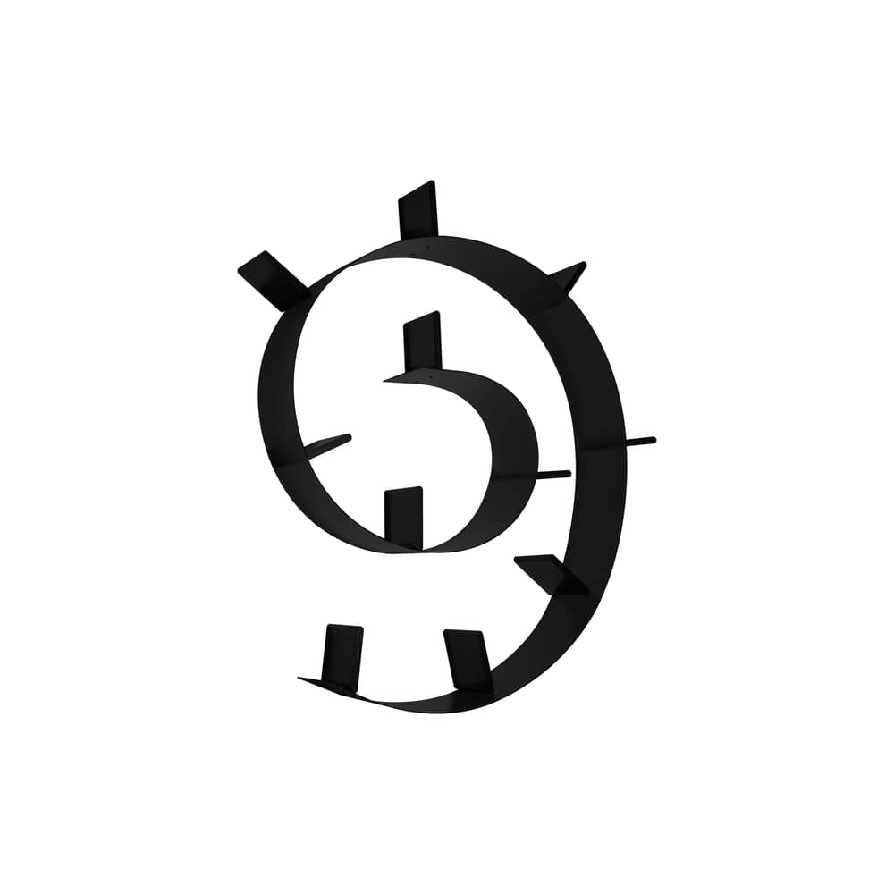 Étagère Bookworm / L 520 cm - Ron Arad, 1994 - Kartell - Noir - PVC