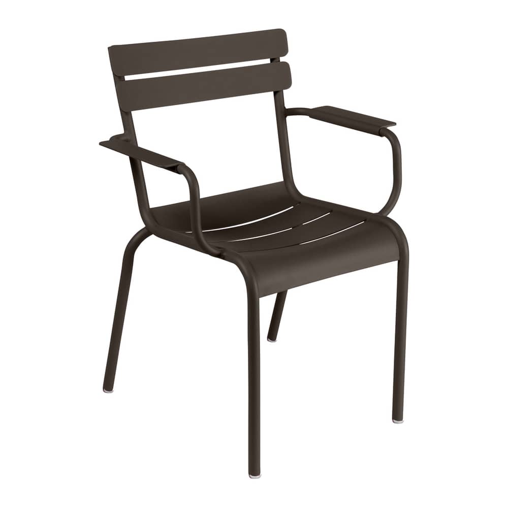 Fauteuil empilable Luxembourg Bridge métal marron - Fermob - Tonka - Aluminium laqué
