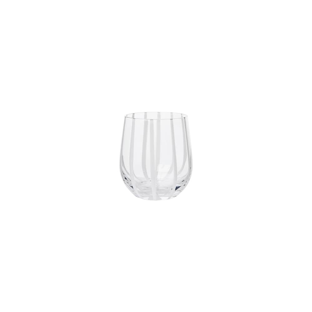 Glas Stripe glas weiß / 35 cl - BROSTE COPENHAGEN - Weiß gestreift - mundgeblasenes Glas