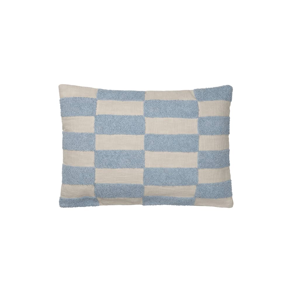 Housse de coussin Jane bleu / 40 x 60 cm - Brodé - BROSTE COPENHAGEN - Bleu poudré - Coton