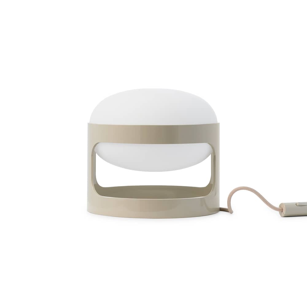 Lampe de table KD28 plastique gris / Joe Colombo, 1967 - Recyclé - Kartell - Gris tourterelle - PMMA recyclé