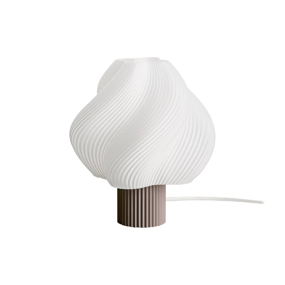 Lampe de table Soft Serve Regular marron / H 26 cm - CRÈME ATELIER - Mocha / blanc - PLA recyclé
