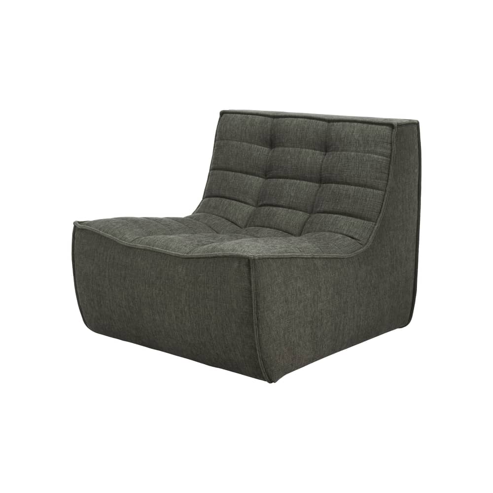 Chauffeuse N701 - Ethnicraft - Vert Mousse - Bois, Coton recyclé, Mousse