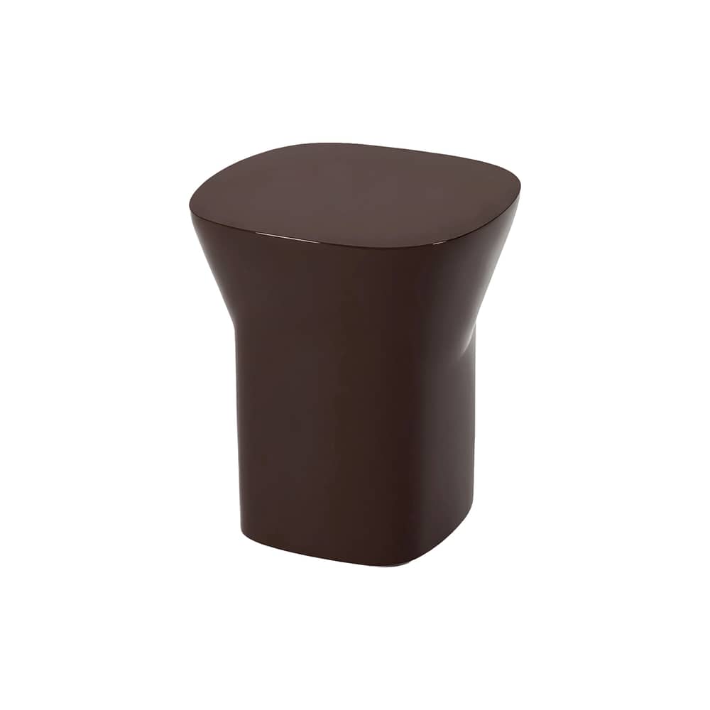 Table d\'appoint Egadi / 37 x 41 x H 46 cm, ciment émaillé - Unopiu - Chocolat - Ciment émaillé