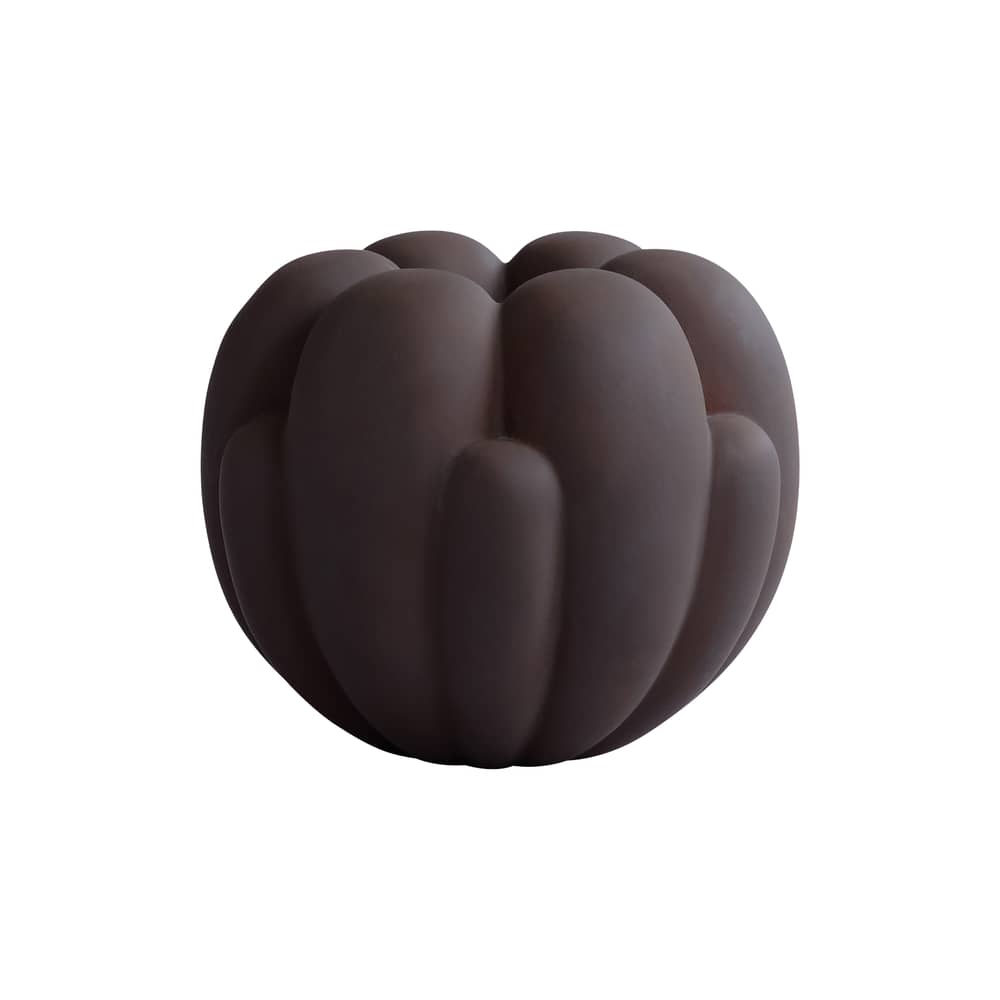 Vase Bloom Mini / Ø 35 x H 27 cm - 101 COPENHAGEN - Chocolat - Béton fibré, Céramique