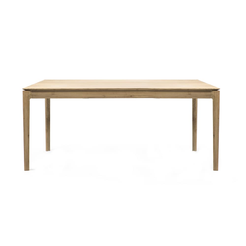 Bok Extending table natural wood / Solid oak L 160 to 240 cm / 10 people - Ethnicraft - 160/240 cm - Oak - Solid oak