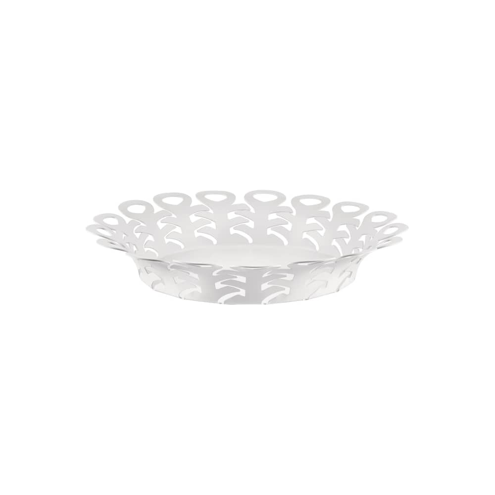Corbeille Vimini métal blanc Large / Ø 27 cm - Alessi - Blanc - Acier