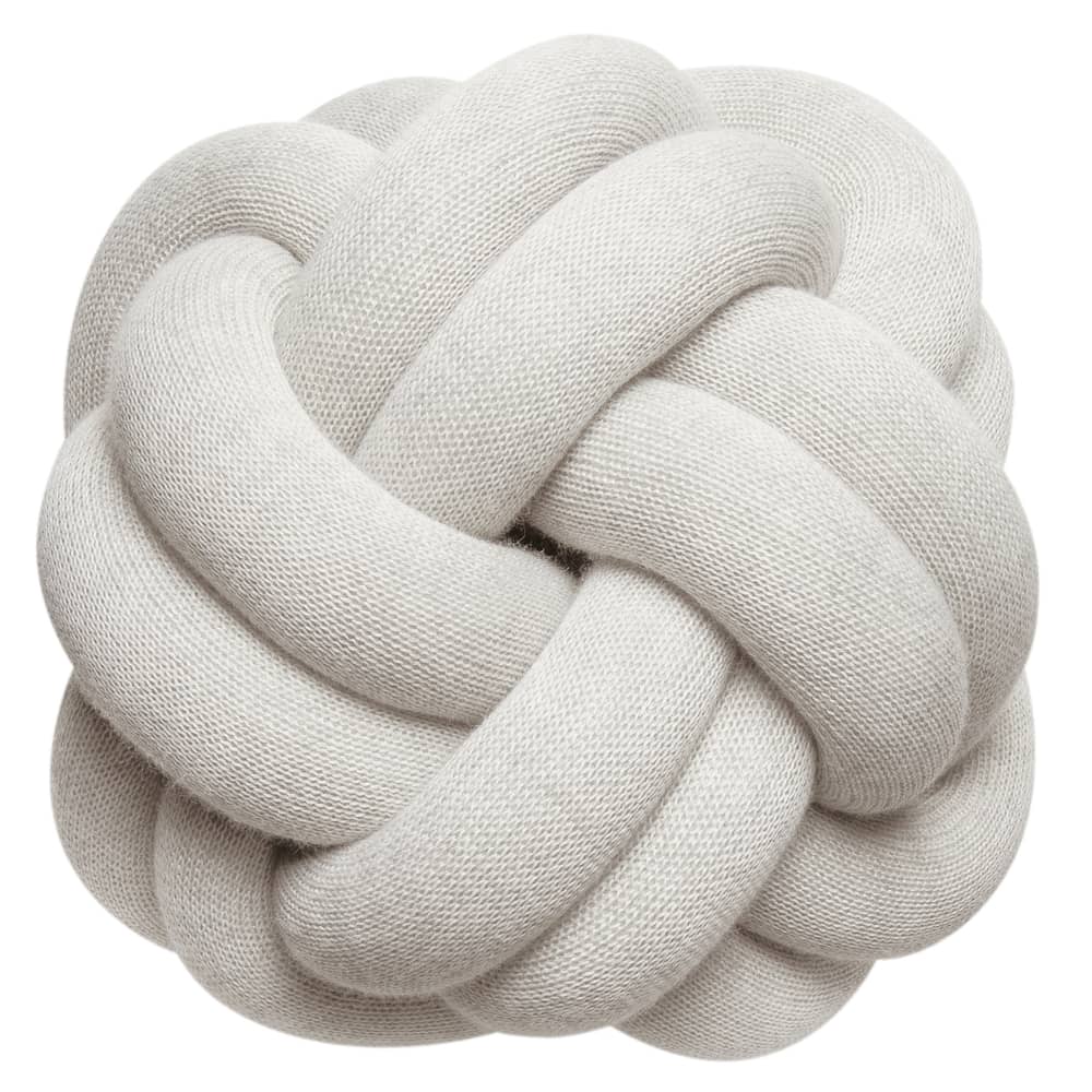 Coussin Knot tissu blanc beige / Fait main - 30 x 30 cm / 2016 - Design House Stockholm - Crème - Acrylique, Laine