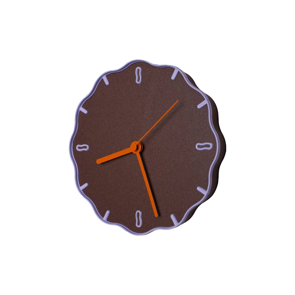 Horloge Margherita marron / Plastique recyclé - Warren & Laetitia - Marron - Lilas - Orange - Plastique recyclé