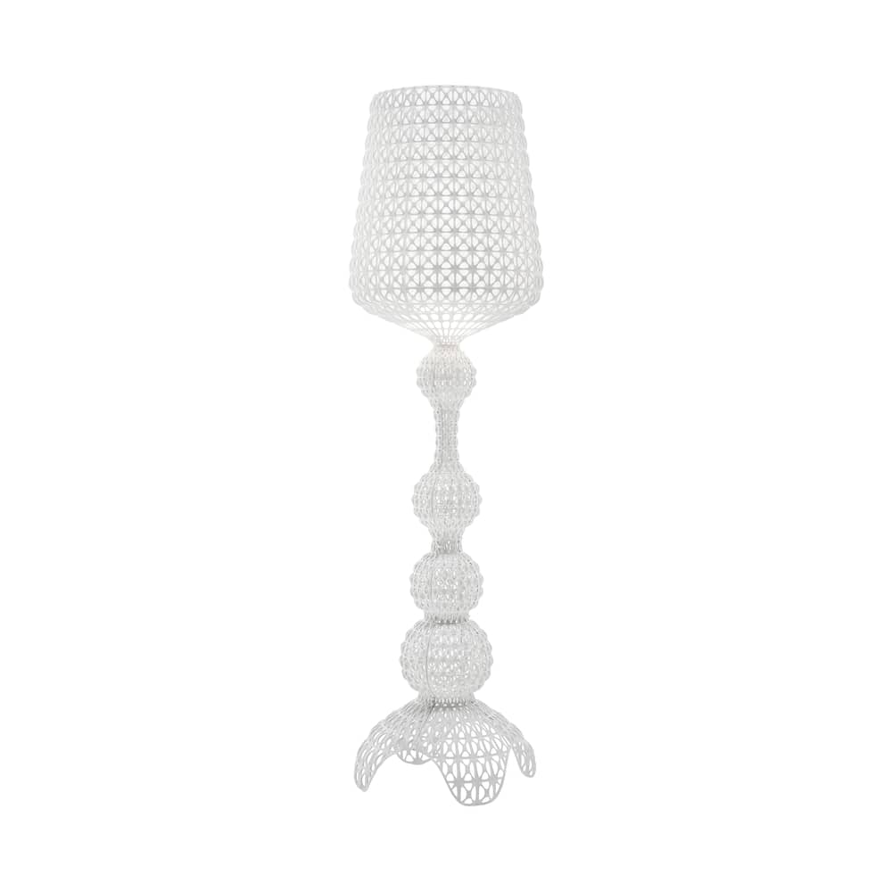 Lampadaire Kabuki Indoor plastique blanc / LED - Pour l\'intérieur - H 165 cm - Kartell - Blanc opaque - Technopolymère thermoplastique