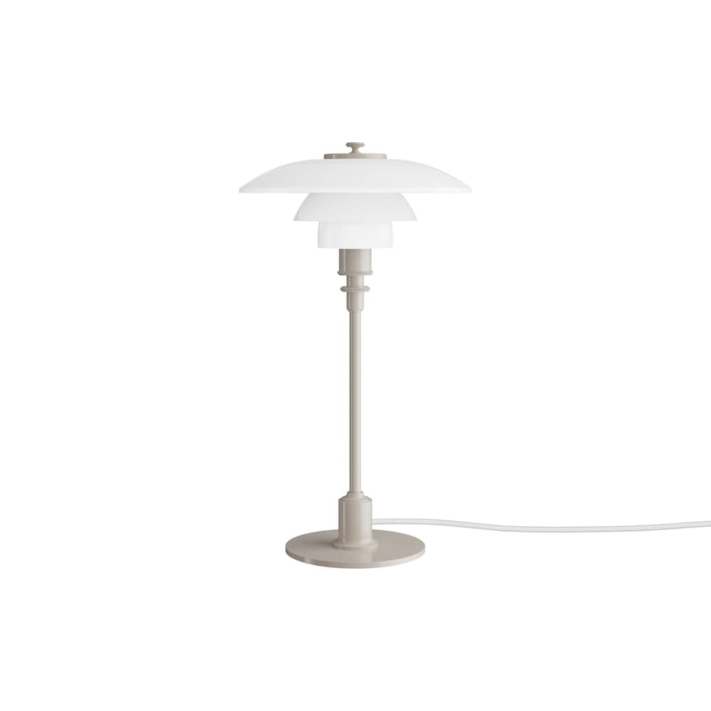 Lampe de table PH 2/1 beige / Réédition 1927 - Louis Poulsen - Beige brillant / Blanc - Aluminium laqué, Verre soufflé bouche