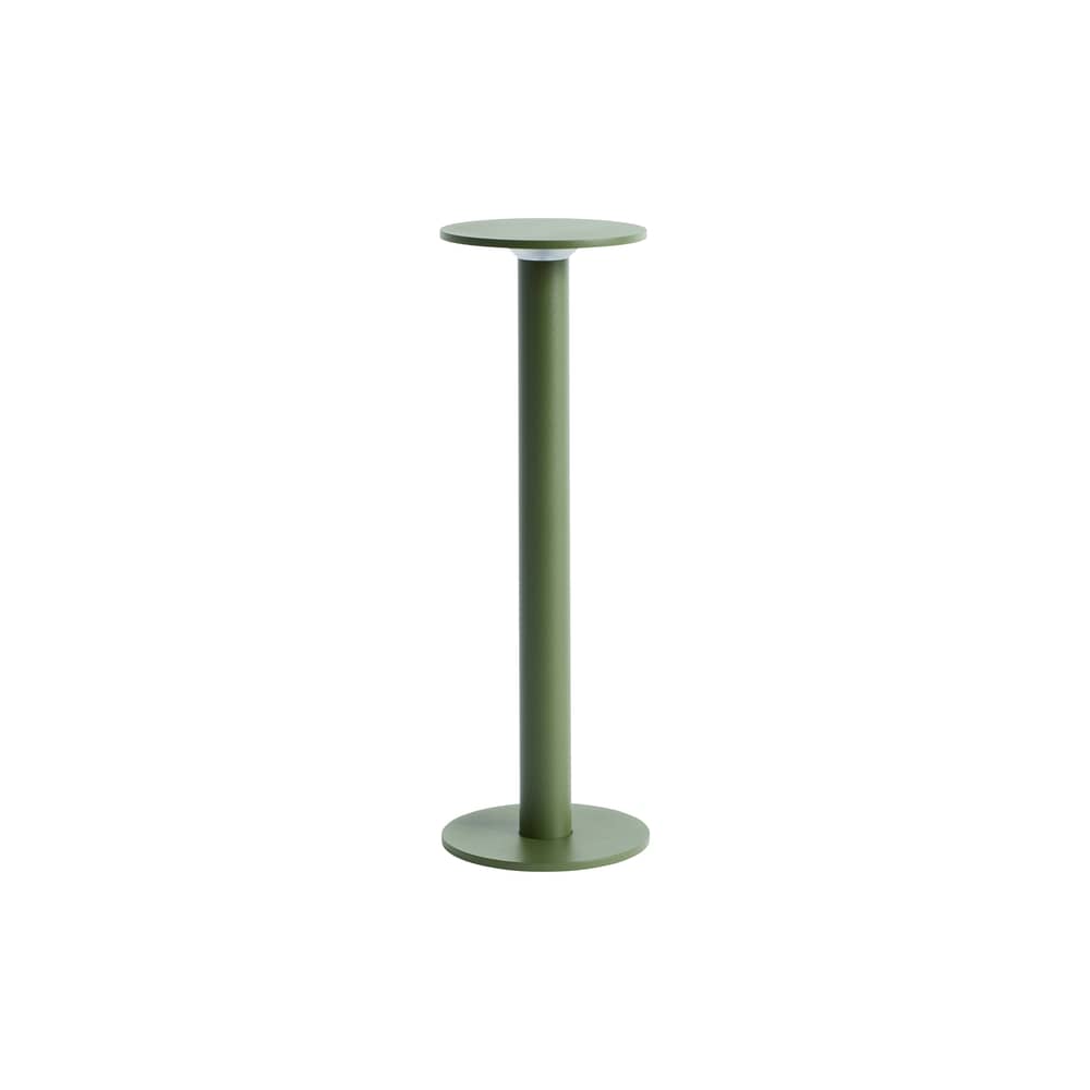 Lampe extérieur sans fil rechargeable Host Large / LED - H 30 cm / Fixation magnétique - Hay - Vert olive - Acier thermolaqué, Aimant, Aluminium thermolaqué