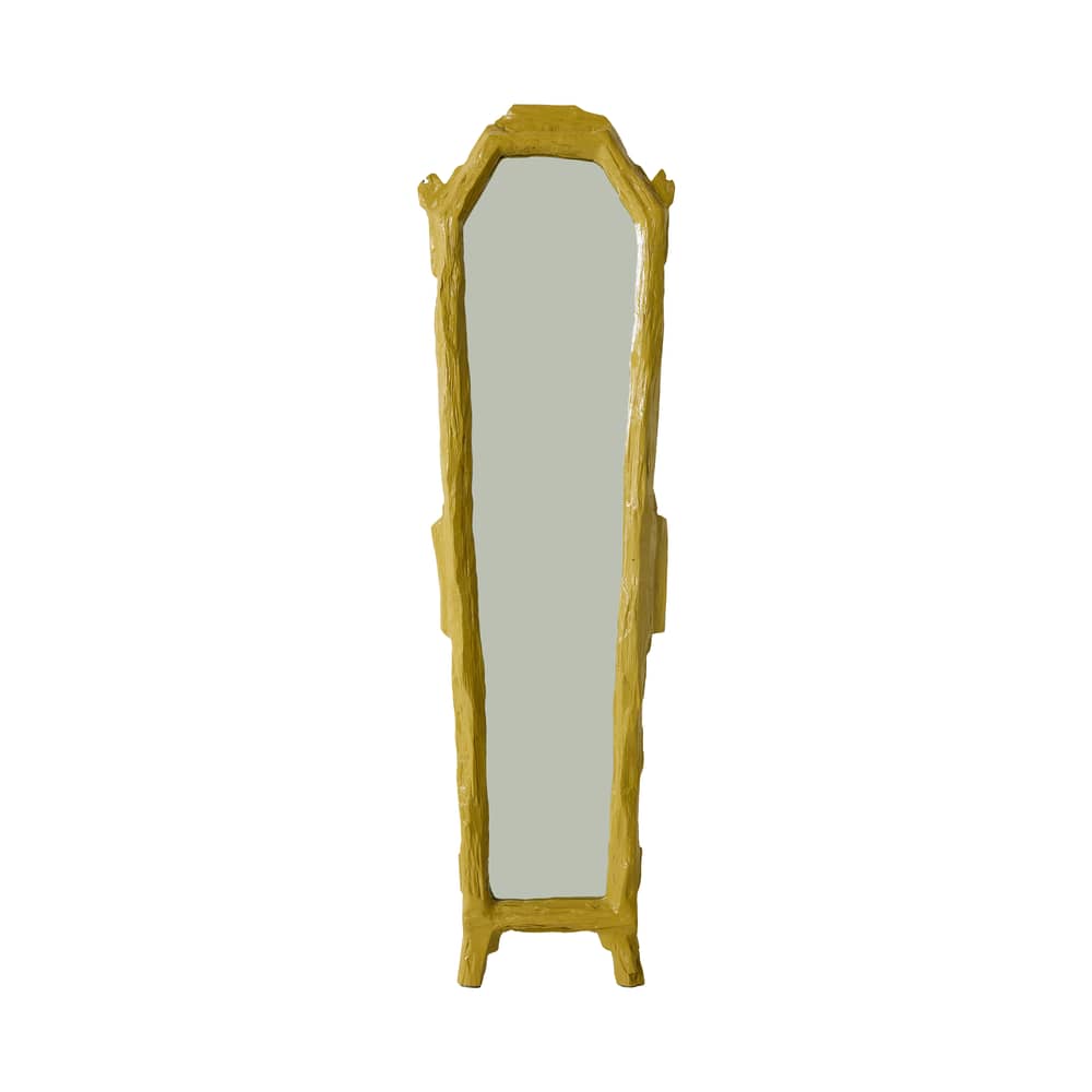 Miroir à poser Antique by Teun Zwets / 56 x 193 cm - HK LIVING - Kaki - Bois de sungkai, Verre
