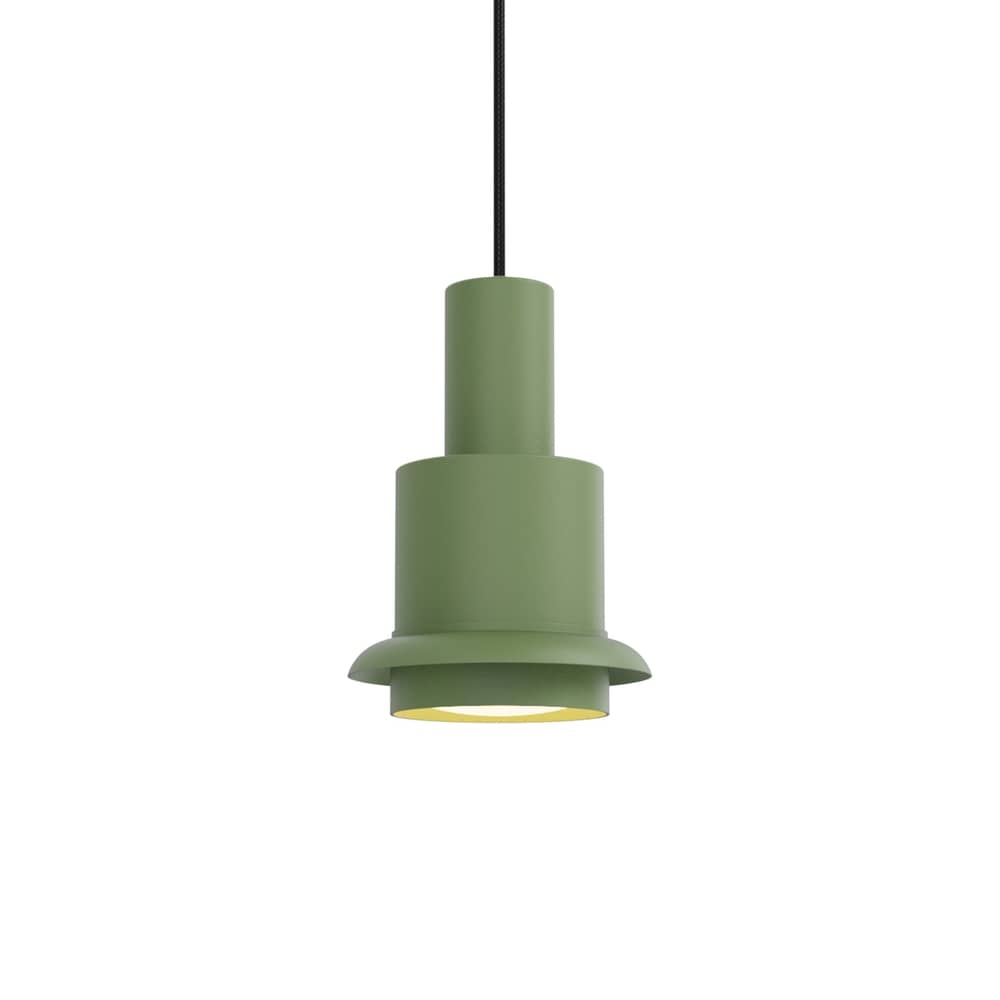 Chaumont Pendant metal green / Ø 15 cm - Reissue 1964 - DCW éditions - Green / Green Ring - Steel
