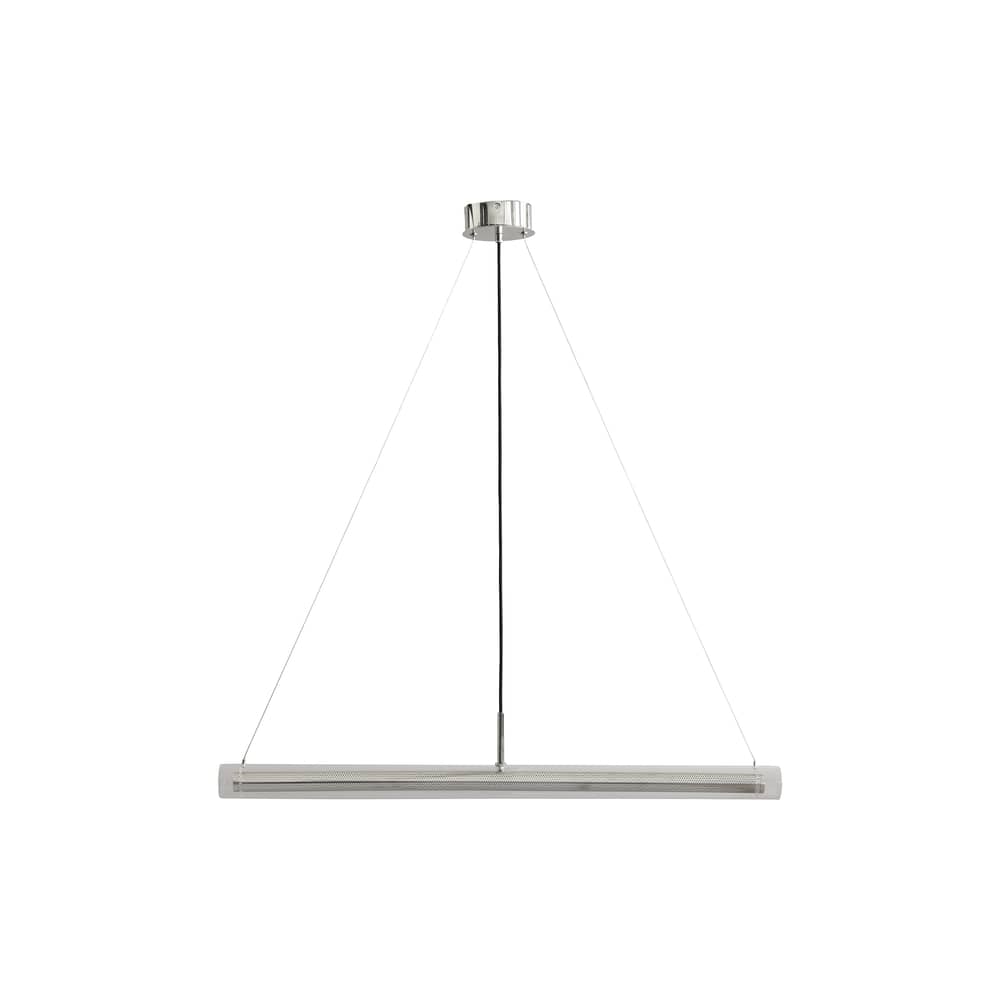 Pendelleuchte Frame LED metall silber / Ø 6 x L 98 cm - 101 COPENHAGEN - Verchromt - Glas, verchromtes Aluminium