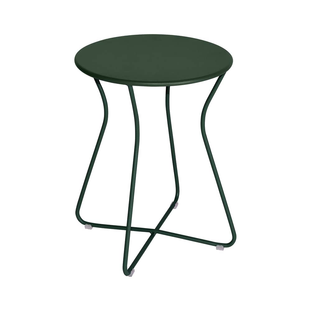 Cocotte Stool metal green / End table - H 45 cm / Metal - Fermob - Cedar green - Steel