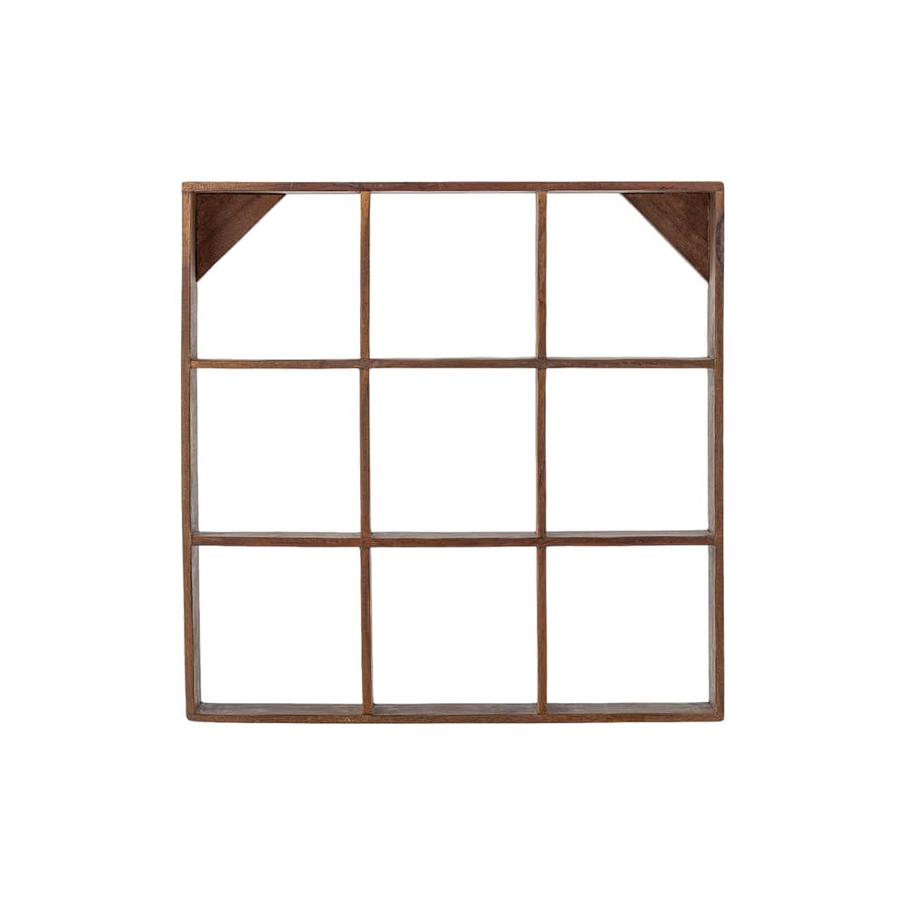 Etagère murale Tilo bois naturel / L 53 x H 53 x P 10 cm - Bloomingville - 53 x 53 cm / Bois marron - Bois de récupération