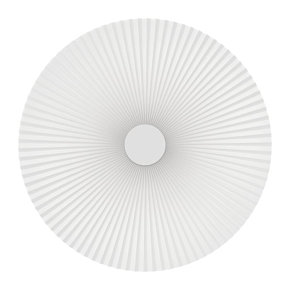 Applique Carmen tissu blanc / Ø 90 cm - Hartô - Blanc - Métal laqué, Tissu plissé