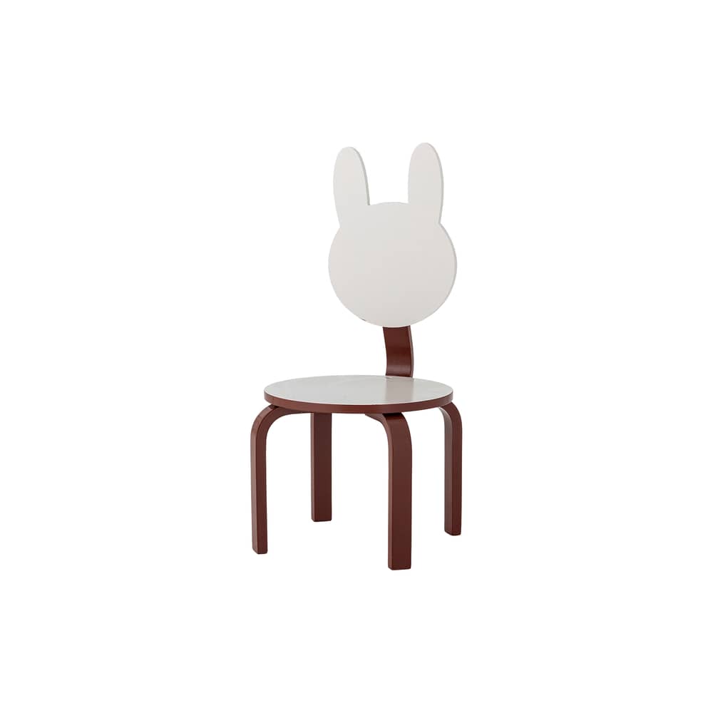 Liova Children\'s chair wood red - Bloomingville - Brick red / white - MDF, Plywood