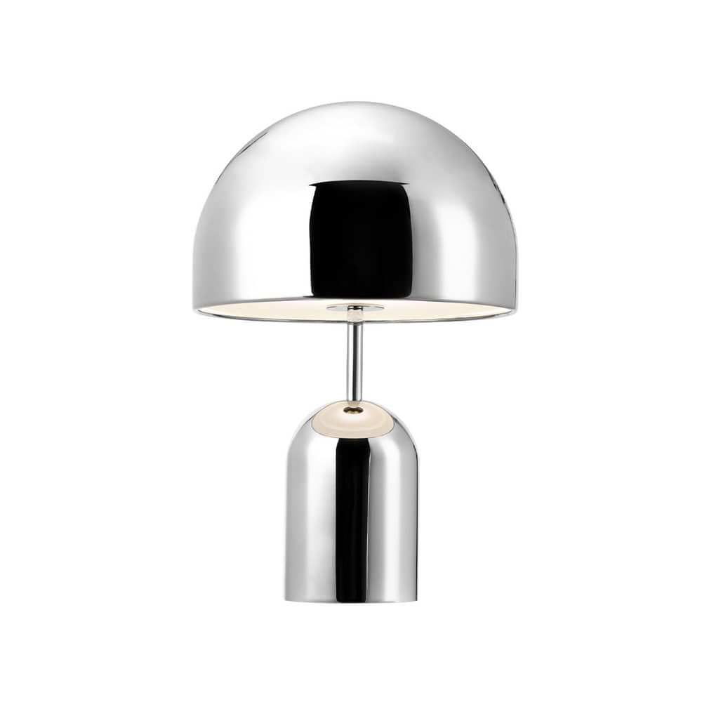 Lampe de table Bell LED métal argent / Ø 28 x H 42,5 cm - Tom Dixon - Argent - Acier