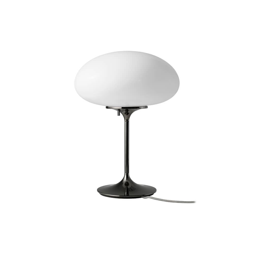 Lampe de table Stemlite / Réédition 1962 - Gubi - Chromé noir - Acier thermolaqué, Verre soufflé bouche