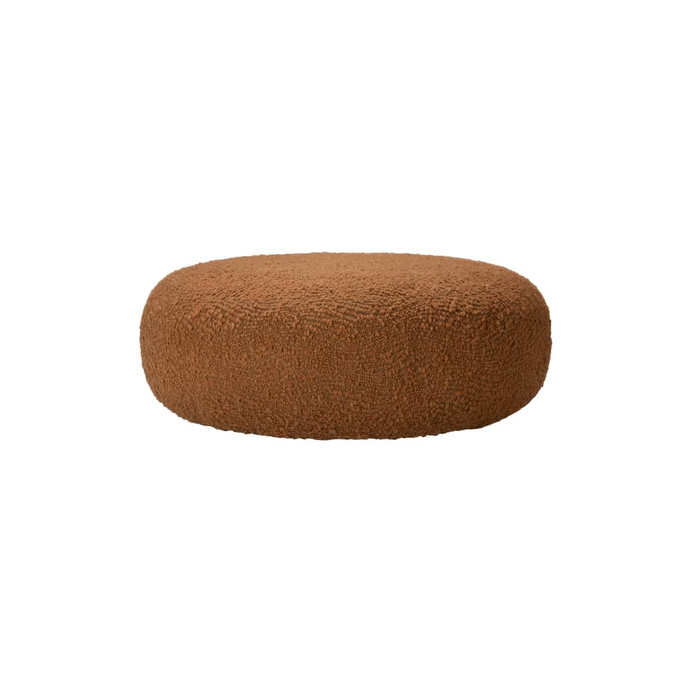 Pouf Orb / Ø 92 cm - Tissu bouclé - Ethnicraft - Tissu bouclé / Cannelle - Mousse haute densité, Tissu bouclé
