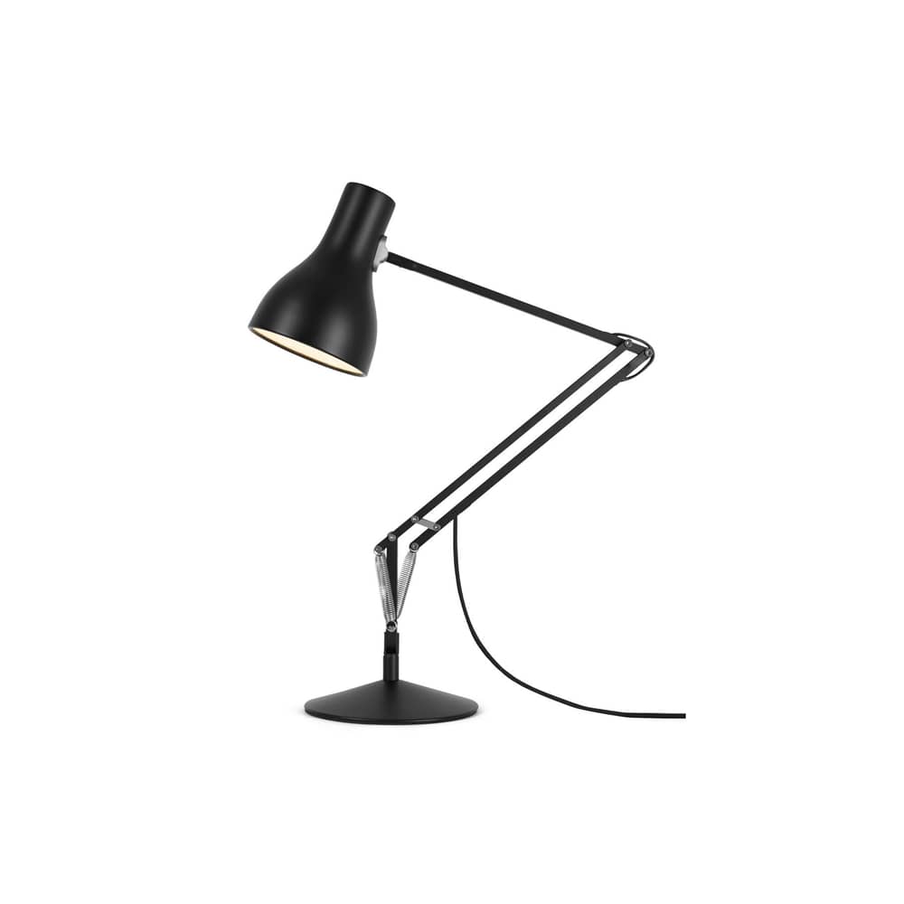 Tischleuchte Type 75 metall schwarz / H 66 cm - Anglepoise - Gagatschwarz - Aluminium, Gusseisen, Stahl