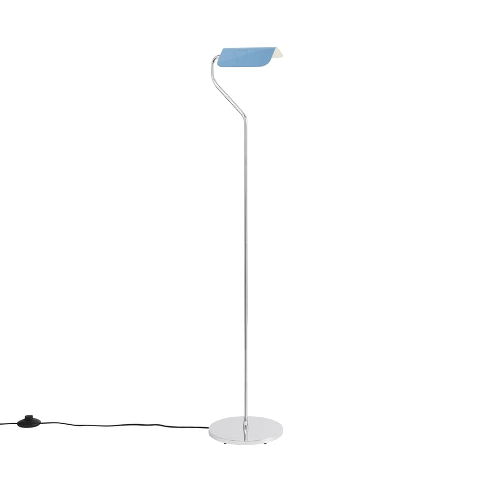 Stehleuchte Apex metall blau / Schwenkbare Leseleuchte – H 110 cm - Hay - Pastellblau - bemalter Stahl, verchromter Stahl