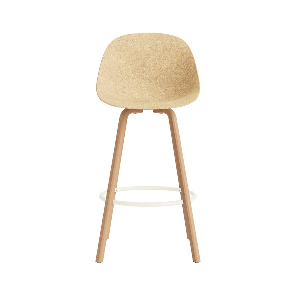 Chaise de bar Mat Chair / H 75 cm - Chanvre / Pieds hêtre - Normann Copenhagen - Chanvre (clair) / Pieds hêtre - Acier thermolaqué, Chanvre, Hêtre certifié FSC