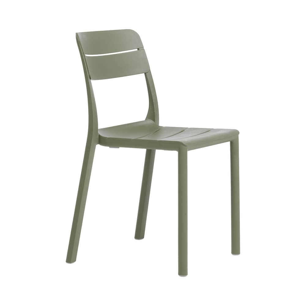 Chaise empilable Cassia Bistrot vert - NARDI - Cactus (recyclé) - Résine de fibre de verre