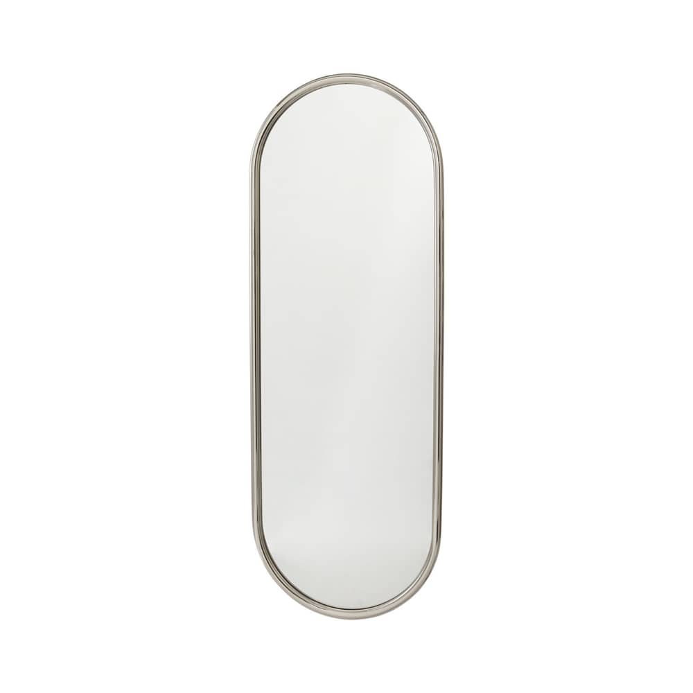 Miroir mural Angui argent métal / L 29 x H 78 cm - AYTM - Argent - Acier, Verre