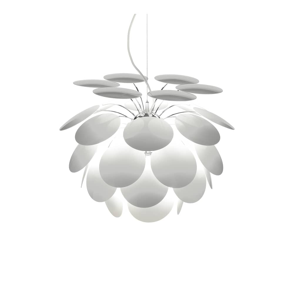 Pendelleuchte Discocó plastikmaterial weiß / Ø 35 cm - Marset - Weiß - ABS