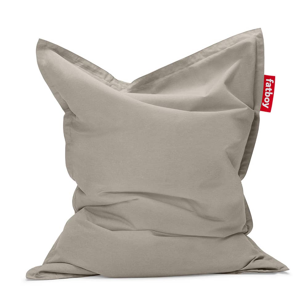 Pouf per esterno The Original Outdoor tessuto grigio beige Tessuto / Olefina - Fatboy - Grigio-tortora -  Micro-billes EPS, Tessuto Olefina